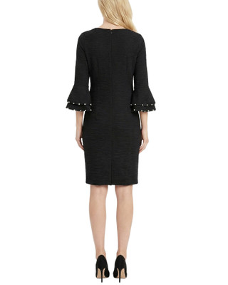 Thumbnail 3: Ny Collection Women's Solid Textured Knit Bell Sleeve Dress 
