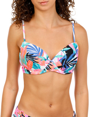 Thumbnail 1: RAISINS Juniors Tropical Bikini Top 