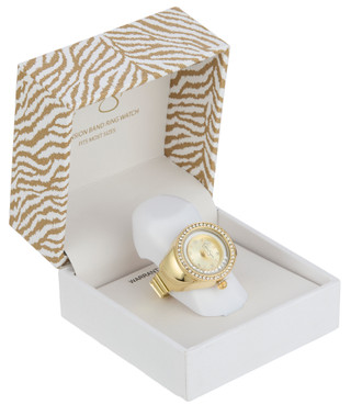 Thumbnail 1: Jessica Simpson Crystal Pavé Ring Watch 