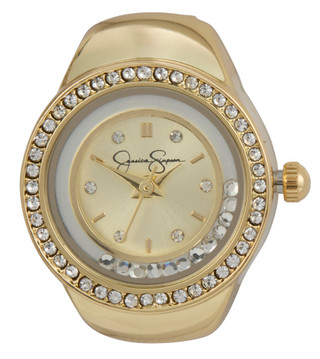 Thumbnail 2: Jessica Simpson Crystal Pavé Ring Watch 