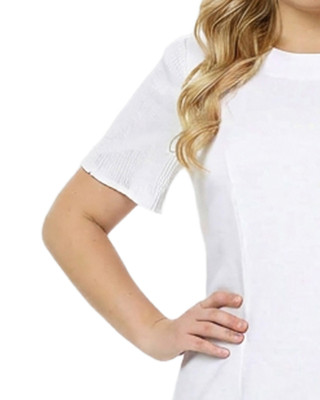 Thumbnail 2: Ny Collection Plus Solid Slim Plisse Pleated Sleeve Dress 