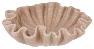 Thumbnail 1: THREE HANDS CORP. 12 in Resin Scallop Bowl Home Accent 