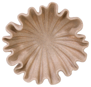 Thumbnail 3: THREE HANDS CORP. 12 in Resin Scallop Bowl Home Accent 