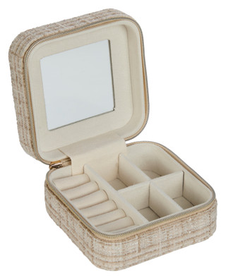 Thumbnail 2: LESA MICHELE Tweed Square Travel Jewelry Case 