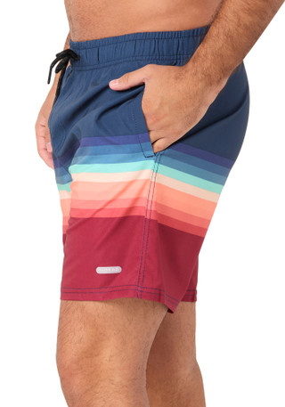 Thumbnail 3: In Gear Men's Ombre Stripe Volley Shorts 