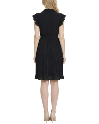 Thumbnail 2: Ny Collection Women's Solid Belted Pleated Cap Sleeve Dress 