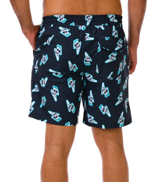Thumbnail 2: Hurley Men's Skull Lightning Volley Swim Shorts 