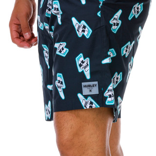 Thumbnail 3: Hurley Men's Skull Lightning Volley Swim Shorts 