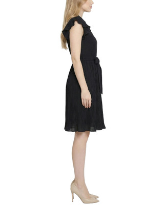 Thumbnail 3: Ny Collection Petite Solid Belted Pleated Cap Sleeve Dress 