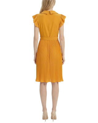 Thumbnail 4: Ny Collection Petite Solid Belted Pleated Cap Sleeve Dress 