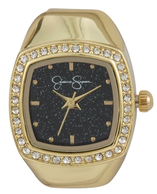 Thumbnail 2: Jessica Simpson Boxed Gold-Tone Ring Watch 