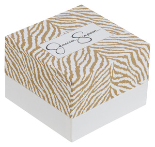 Thumbnail 3: Jessica Simpson Boxed Gold-Tone Ring Watch 