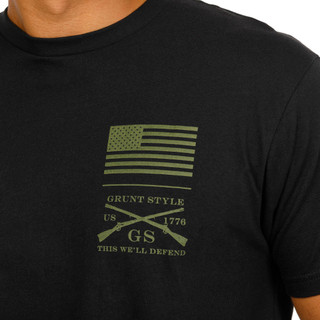 Thumbnail 3: GRUNT STYLE Men's Short Sleeve Americana Bring the Smoke Tee 