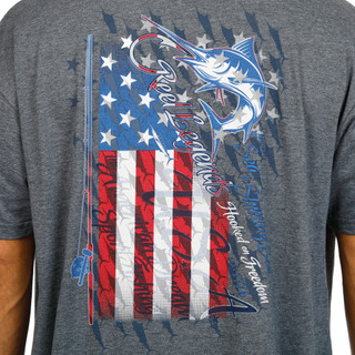 Thumbnail 7: REEL LEGENDS Men's Short Sleeve Americana Fishing Tee 