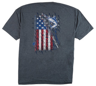 Thumbnail 9: REEL LEGENDS Men's Short Sleeve Americana Fishing Tee 