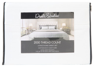 Thumbnail 1: DWELL STUDIO King Size 4 Pc Sheet Set 