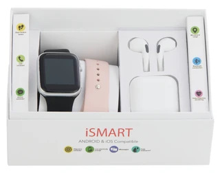 Thumbnail 2: Ismart Smartwatch and Earbud Gift Set 