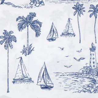 Thumbnail 2: Caribbean Joe Queen 6 Pc Beach Toile Sheet Set 