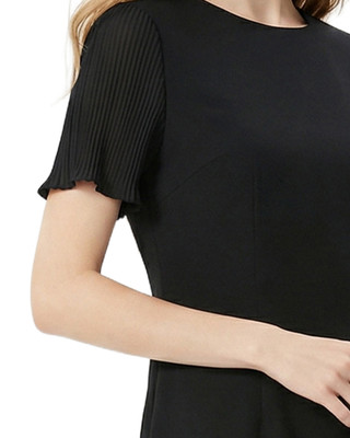 Thumbnail 2: Ny Collection Women's Solid Slim Plisse Pleated Sleeve Dress 