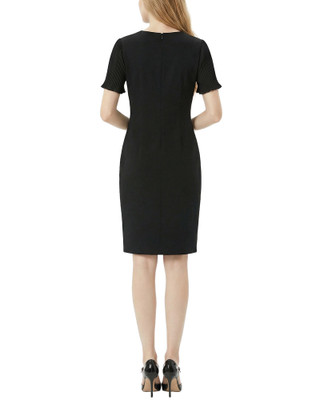 Thumbnail 3: Ny Collection Women's Solid Slim Plisse Pleated Sleeve Dress 