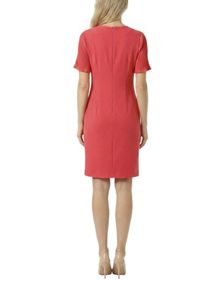 Thumbnail 3: Ny Collection Petite Solid Slim Plisse Pleated Sleeve Dress 