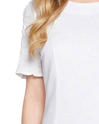 Thumbnail 4: Ny Collection Petite Solid Slim Plisse Pleated Sleeve Dress 