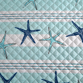Thumbnail 12: AVANTI Starfish Stripe Reversible Quilt Set 