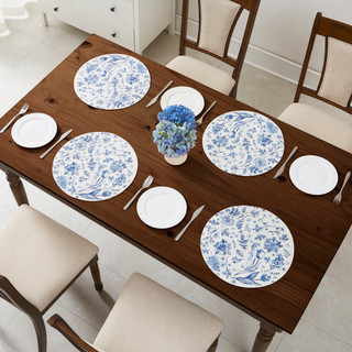 Thumbnail 3: AVANTI 4 Pc. Ashford Woven Braided Round Placemats Set 