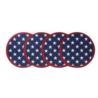 Thumbnail 1: AVANTI  4 Pc. Liberty Woven Braided Round Placemats Set 