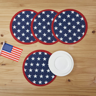 Thumbnail 2: AVANTI  4 Pc. Liberty Woven Braided Round Placemats Set 