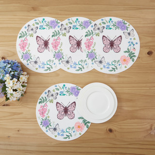 Thumbnail 3: AVANTI 4 Pc. Meadow Woven Braided Round Placemats Set  