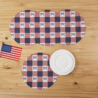 Thumbnail 2: AVANTI 4 Pc. Celebration Woven Braided Round Placemats Set  