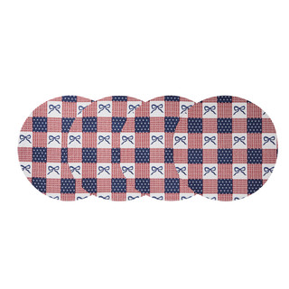 Thumbnail 1: AVANTI 4 Pc. Celebration Woven Braided Round Placemats Set  