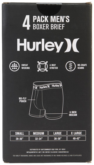 Thumbnail 2: Hurley Men's 4 Pk Boxer Briefs 