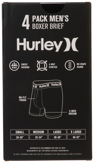 Thumbnail 2: Hurley Men's 4 Pk Boxer Briefs 