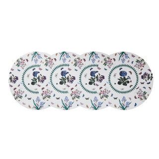 Thumbnail 1: PORTMEIRION 4 Pc. Botanic Garden Woven Braided Round Placemats Set  