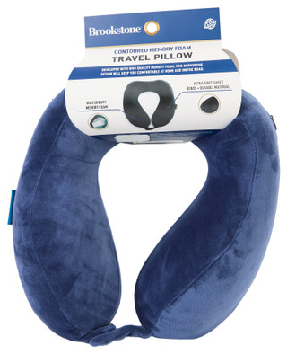 Thumbnail 3: Brookstone Contoured Memory Foam Travel Pillow 