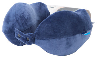 Thumbnail 4: Brookstone Contoured Memory Foam Travel Pillow 