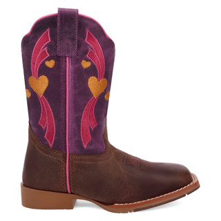 Thumbnail 2: DAN POST Big Girls Lottie Leather Cowboy Boots 