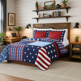 Thumbnail 3: AVANTI Americana Reversible Quilt Set 