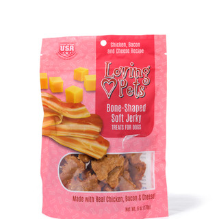 Thumbnail 1: Loving Pets 6 oz Bone Shape Soft Jerky Dog Treats  