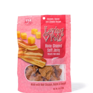 Thumbnail 1: Loving Pets 6 oz Bone Shape Soft Jerky Dog Treats  