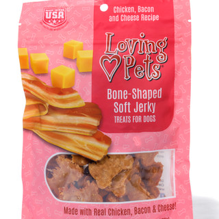 Thumbnail 3: Loving Pets 6 oz Bone Shape Soft Jerky Dog Treats  