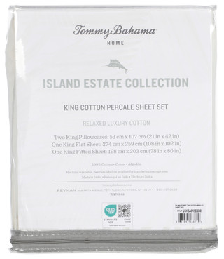 Thumbnail 2: TOMMY BAHAMA King Size 4 Pc Palma Stripe Sheet Set 