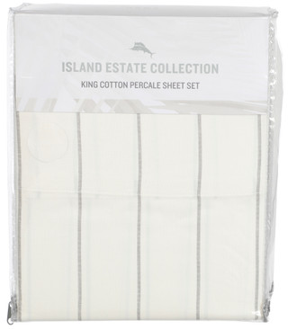 Thumbnail 1: TOMMY BAHAMA King Size 4 Pc Palma Stripe Sheet Set 