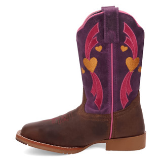 Thumbnail 5: DAN POST Girls Lottie Leather Cowboy Boots 