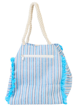 Thumbnail 3: Sun N' Sand Striped & Fringed Beach Tote with Purse 
