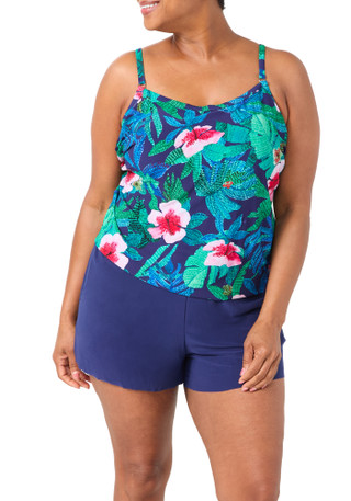 Thumbnail 2: Trimshaper Plus Farrah Jungle Oasis Swimsuit 