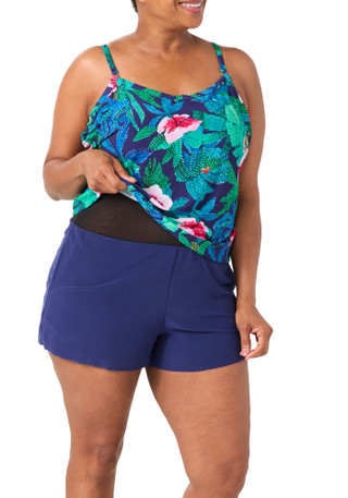 Thumbnail 6: Trimshaper Plus Farrah Jungle Oasis Swimsuit 