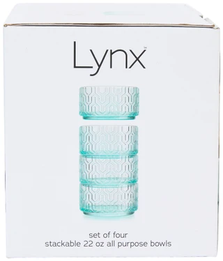 Thumbnail 2: LYNX 4 Pk Blue Glass All Purpose Bowls 